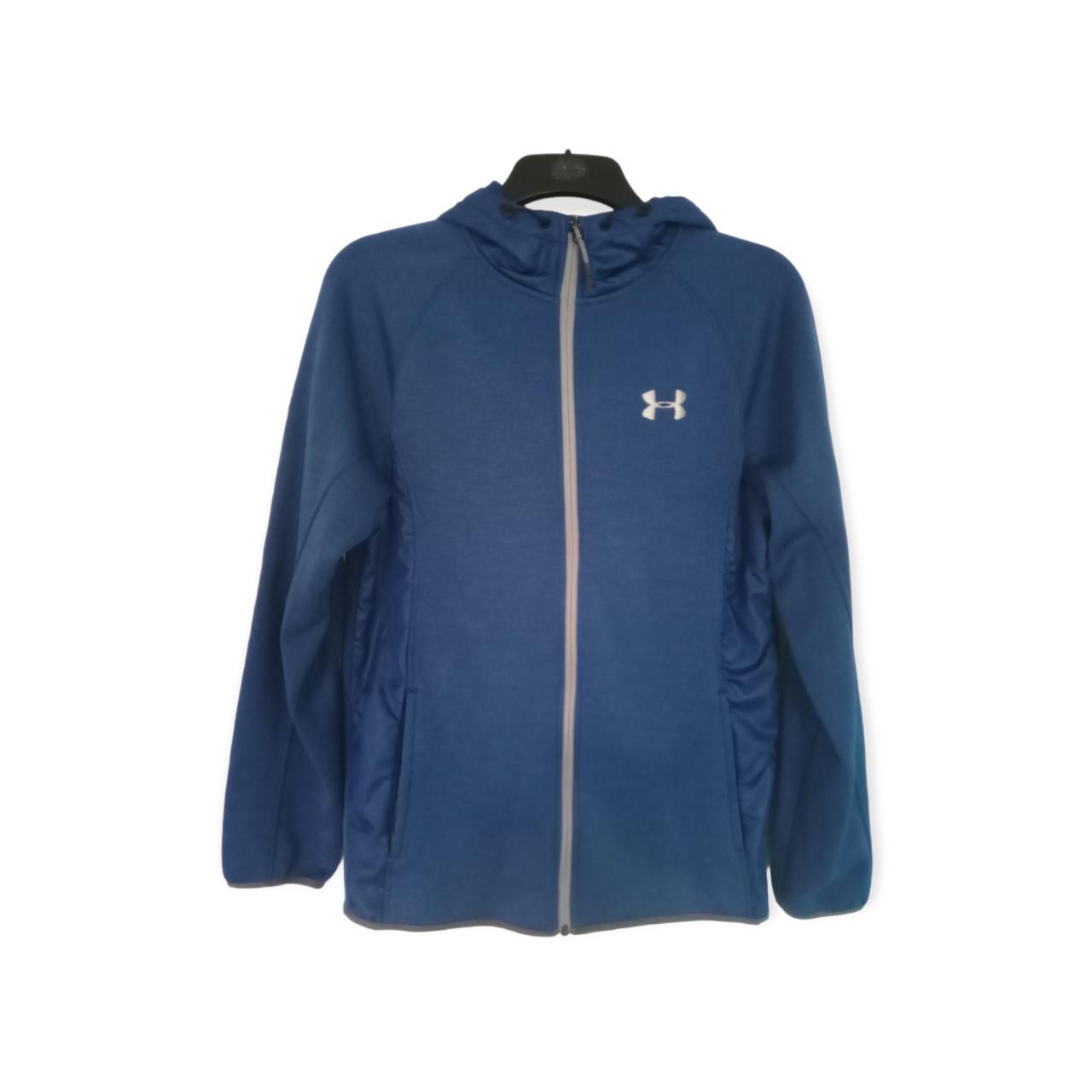 Under Armour thick, loose, jacket/hoodie, blue, size... - Depop