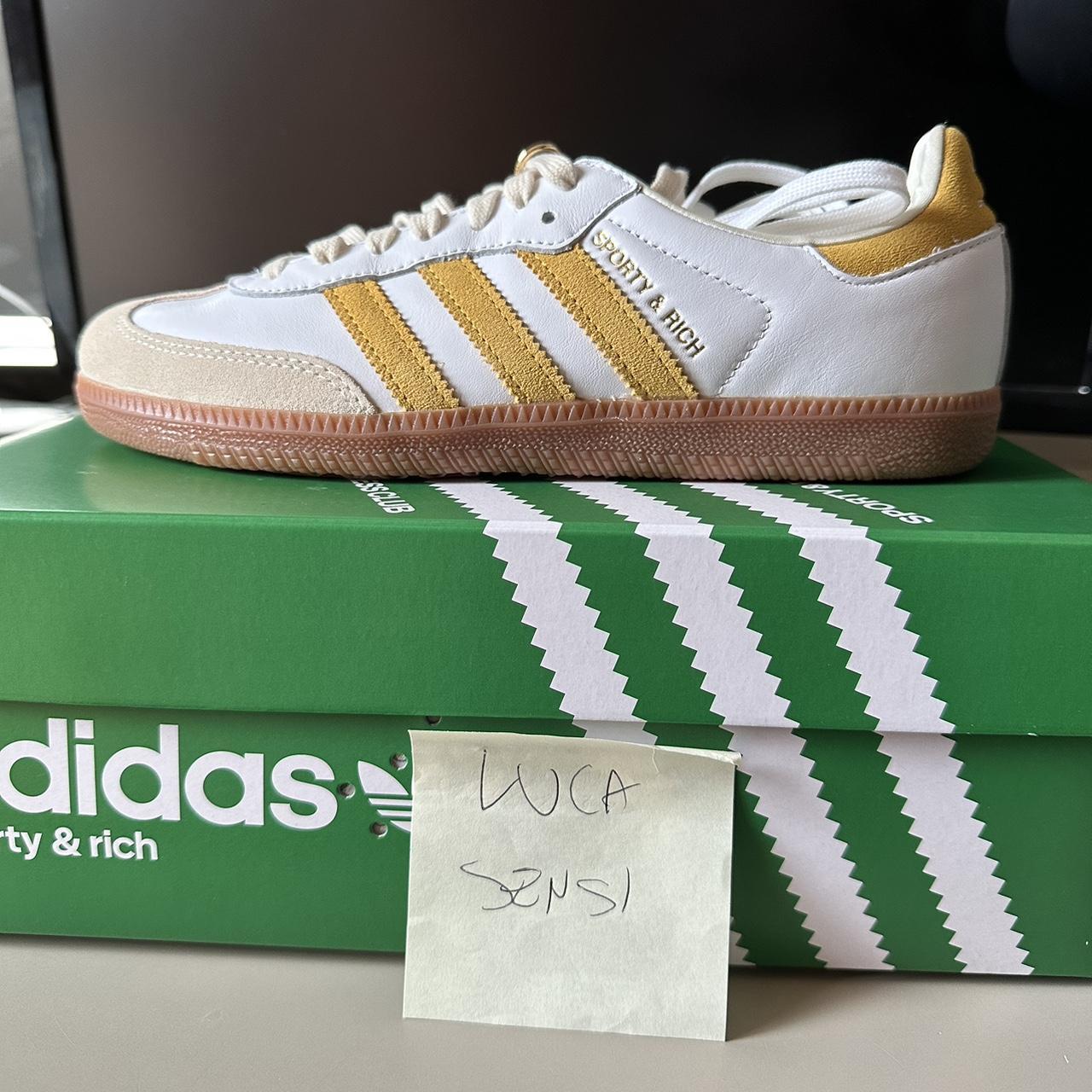 Adidas Samba Sporty & Rich White Bold Gold DS... - Depop