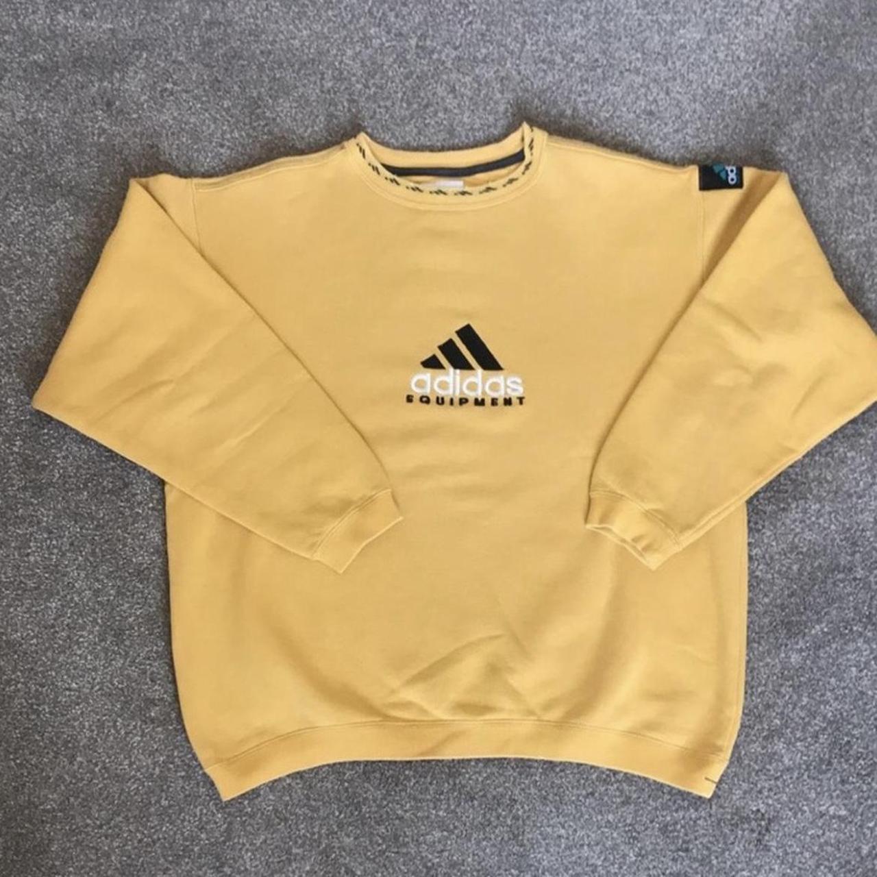 Vintage Yellow Equipment Adidas Sweatshirt Size