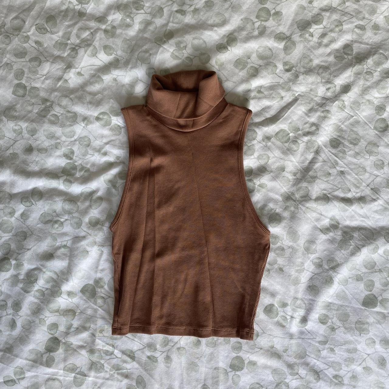 Zara mocha roll neck ribbed Super cute