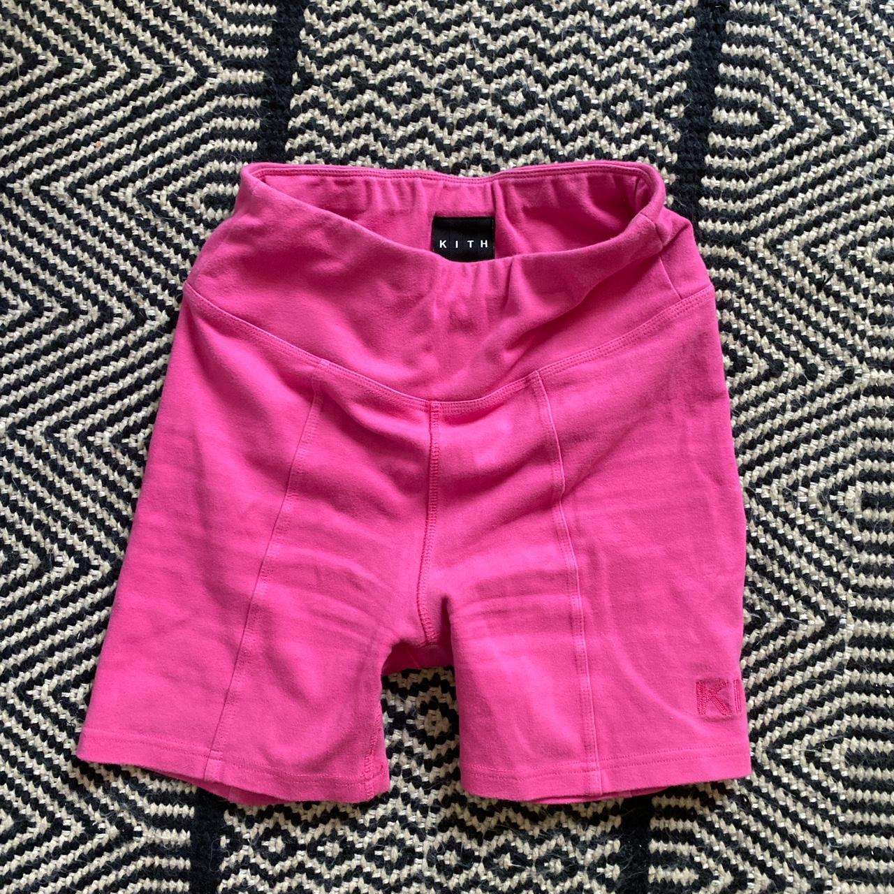 Kith bright pink biker shorts. Size xs soooo cute !!! - Depop