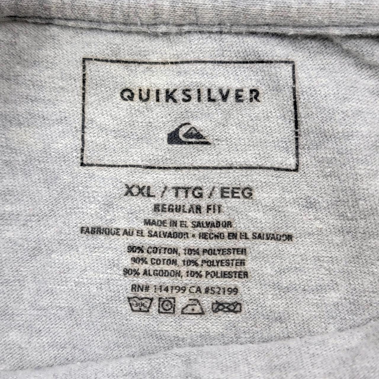 Quiksilver Hawaii Union Jack Flag Grey T Shirt... - Depop