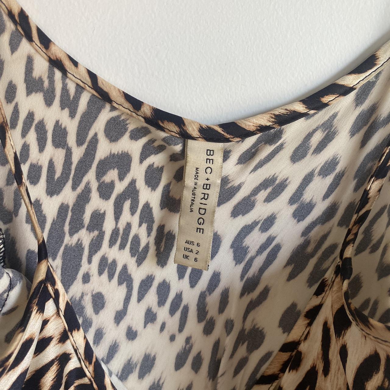 Bec & Bridge Leopard Print Dress - Depop