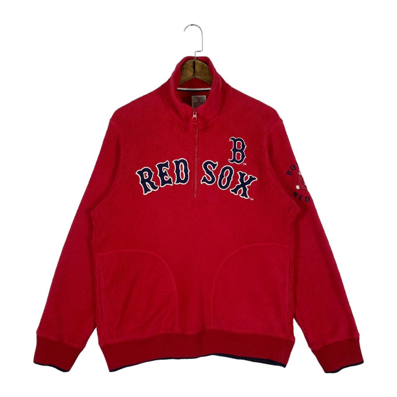 3/4 zip pullover Boston Red Sox baseball team - Depop