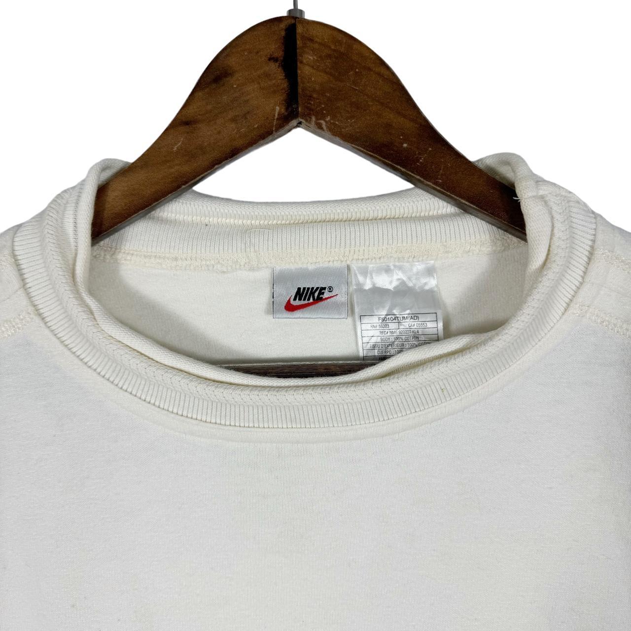 Vintage 90s Nike Air Embroidery Logo Beige | Depop
