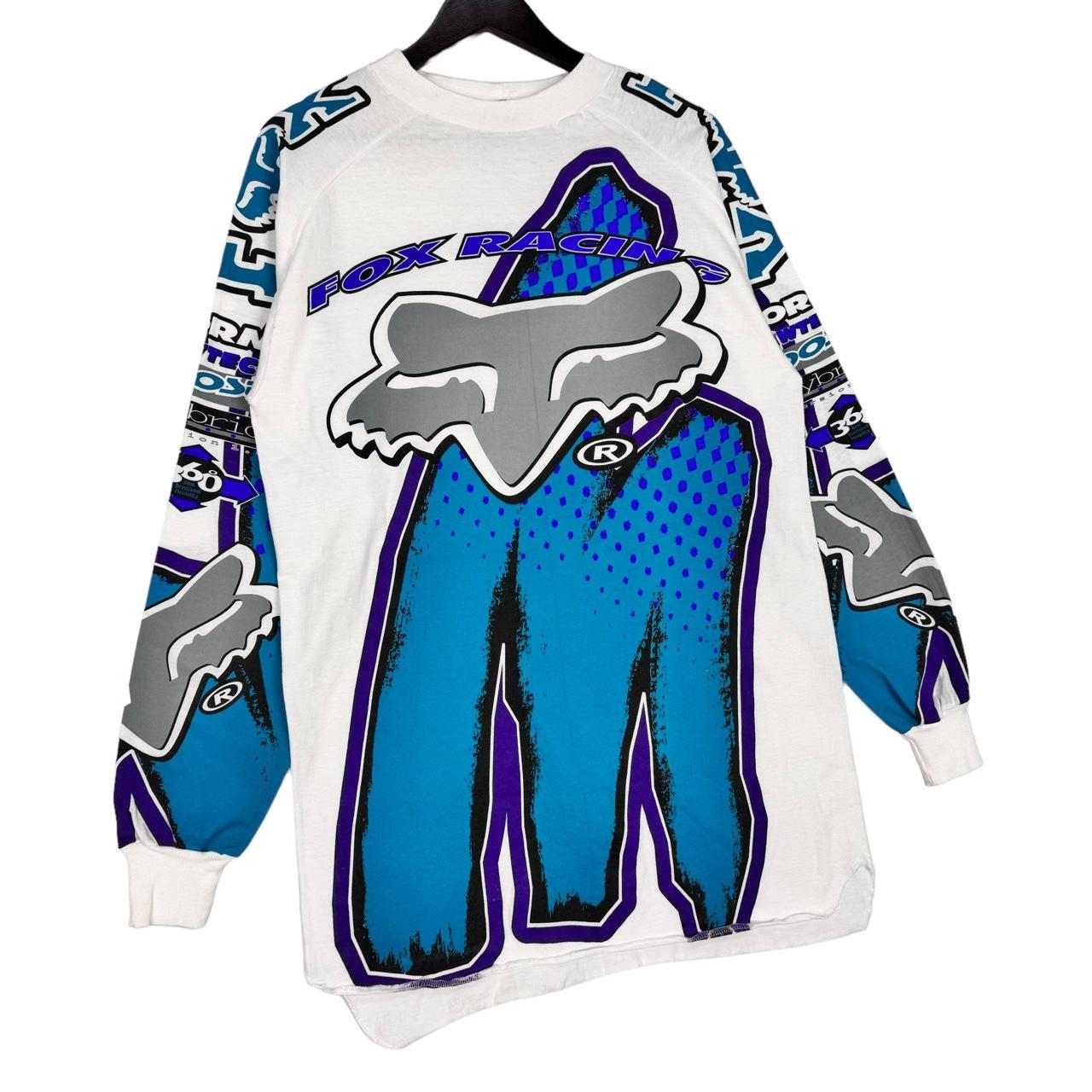 vintage fox racing crewneck sickest fade and | Depop