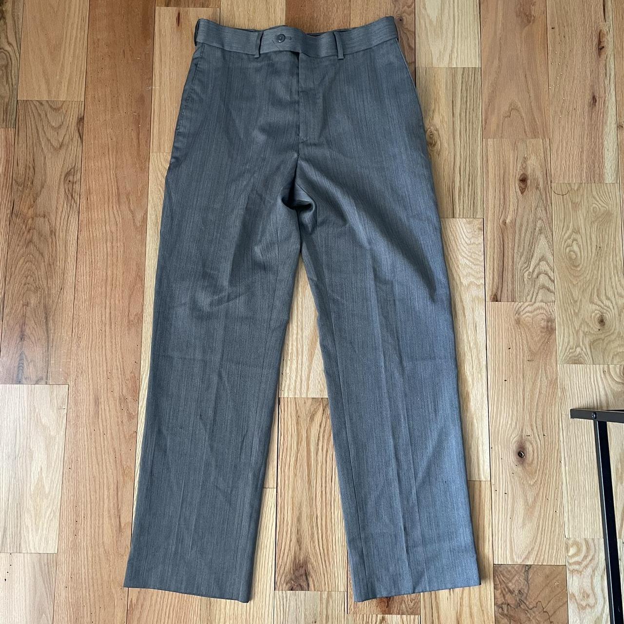 Stafford Performance Classic Fit Gray Dress Pants... - Depop