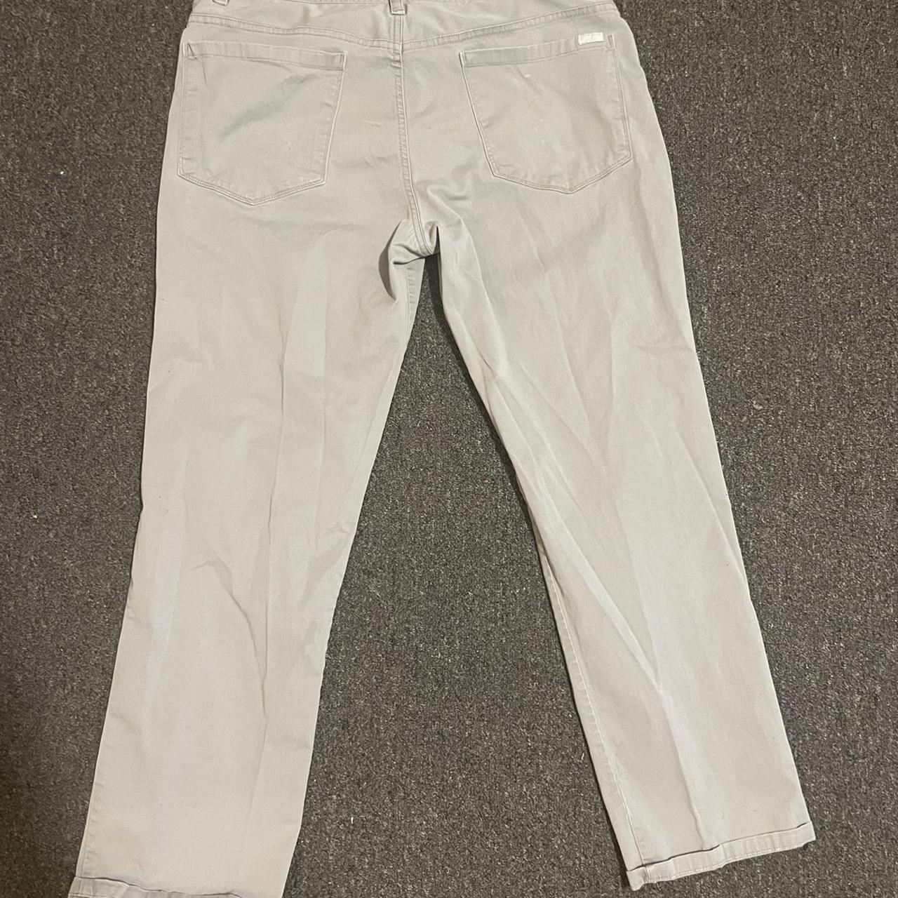 Perry Ellis Men's Grey Trousers Depop