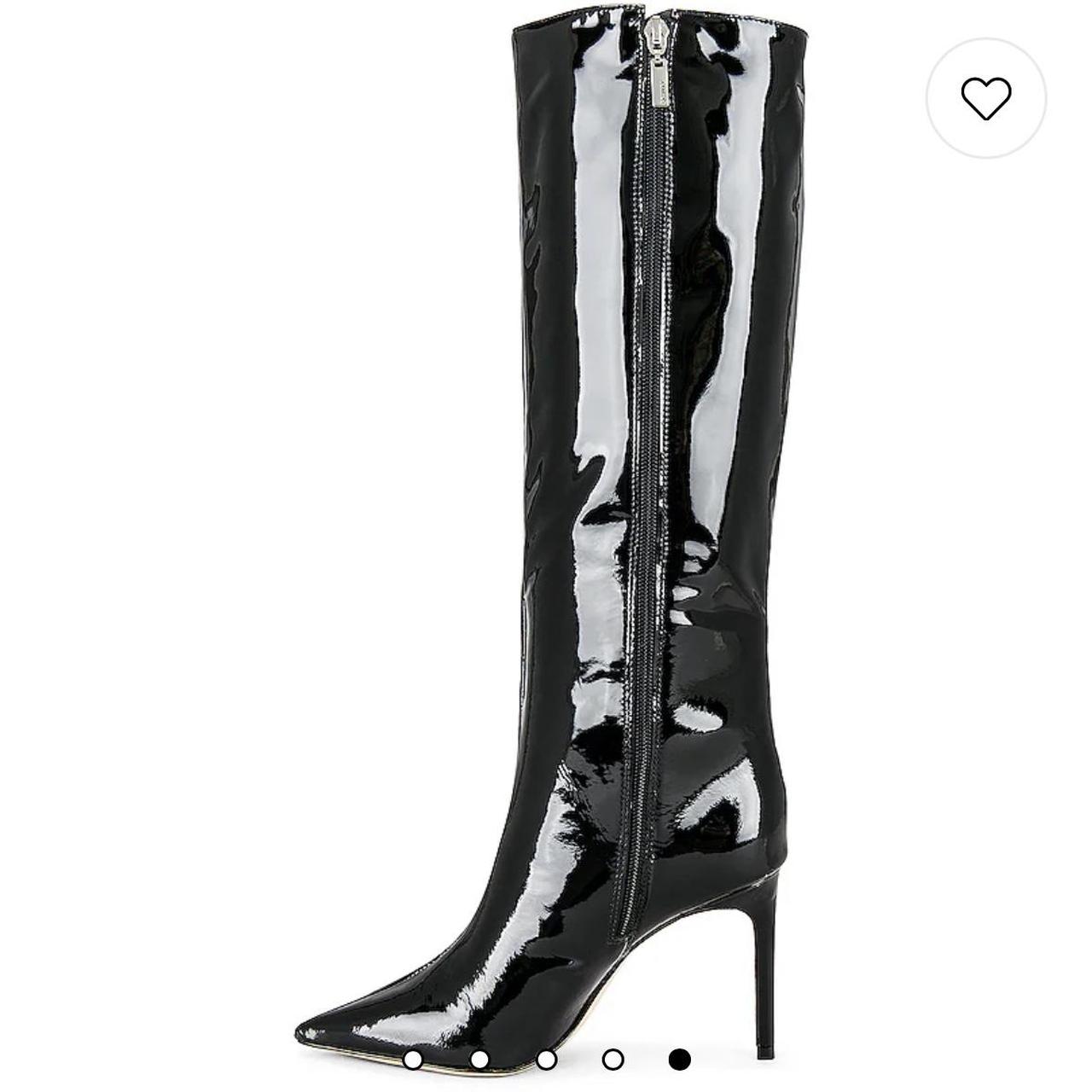 schutz patent leather boots