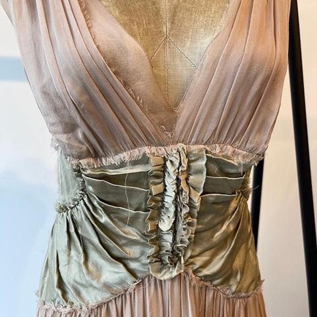 *Additional Photos* Alberta Ferretti Silk Chiffon... - Depop