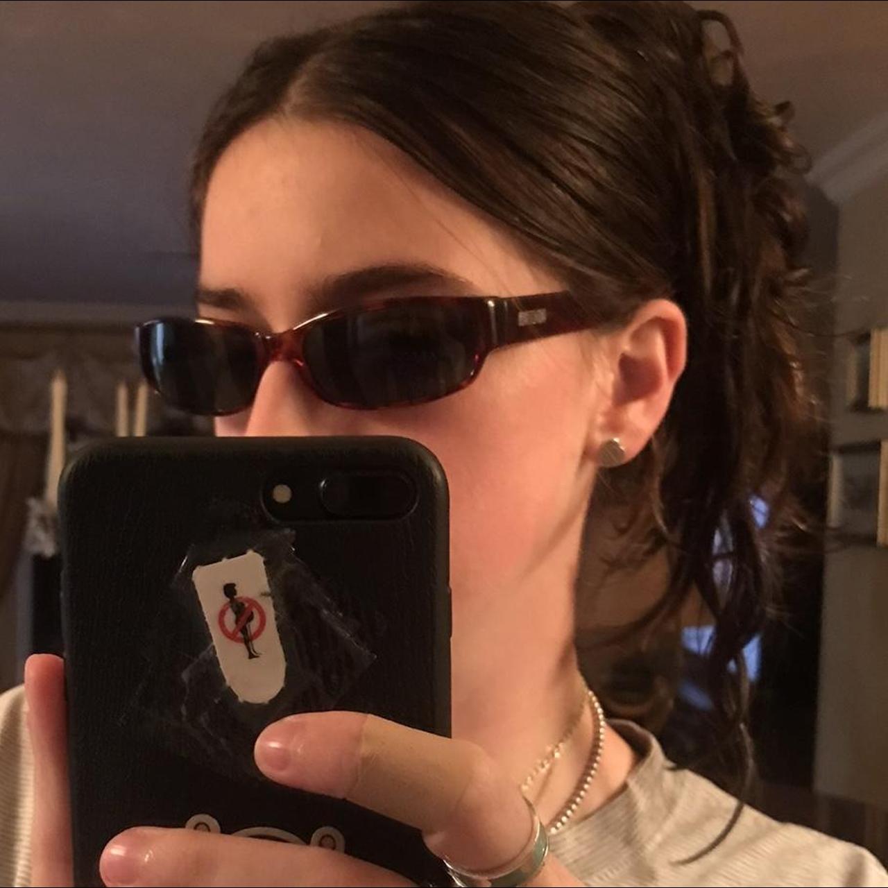 Black cut out sunglasses. Look like Off-White - Depop