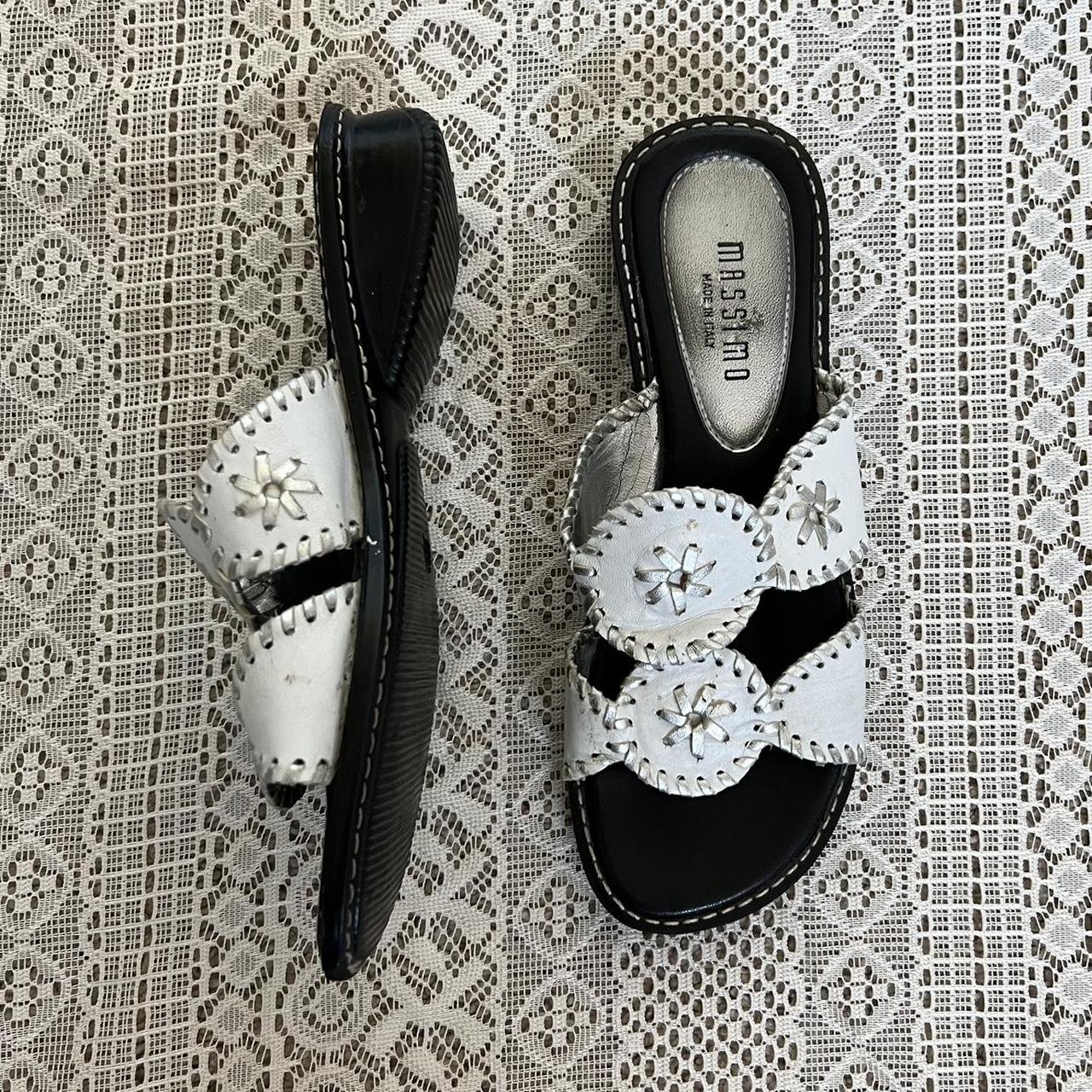 Massimo made in Italy wedge leather sandals Size... - Depop