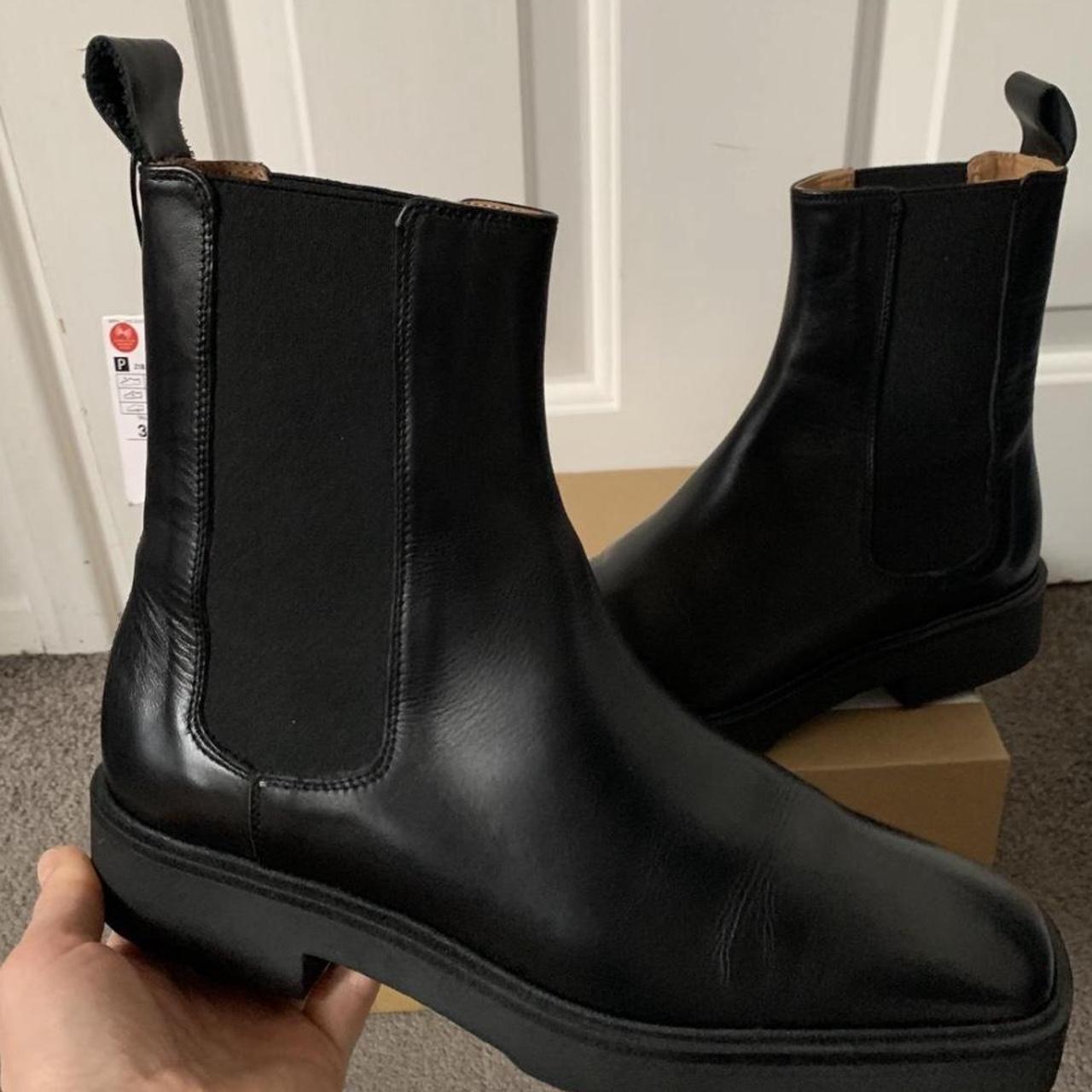 Zara square hot sale toe boots