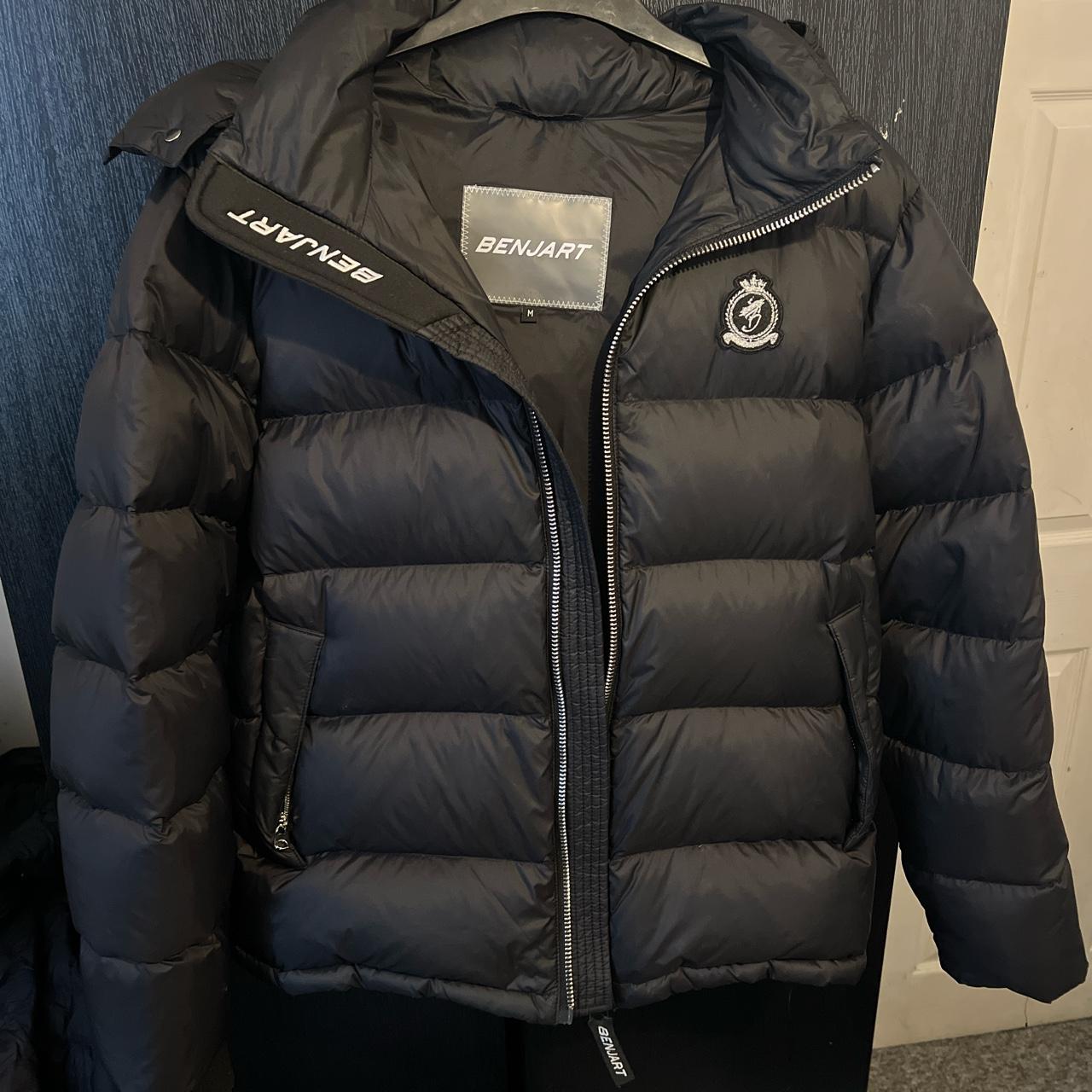 Men’s Benjart Black Puffer Jacket UK Size Worn... - Depop