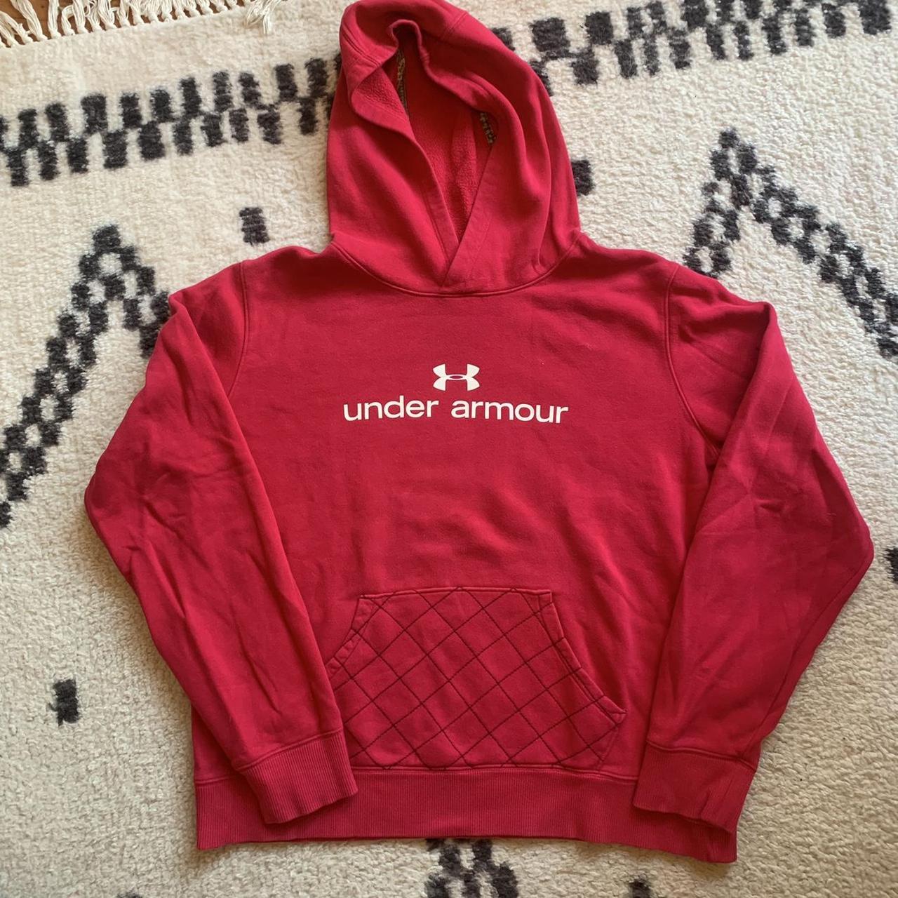 Red under armour on sale hoodie women's