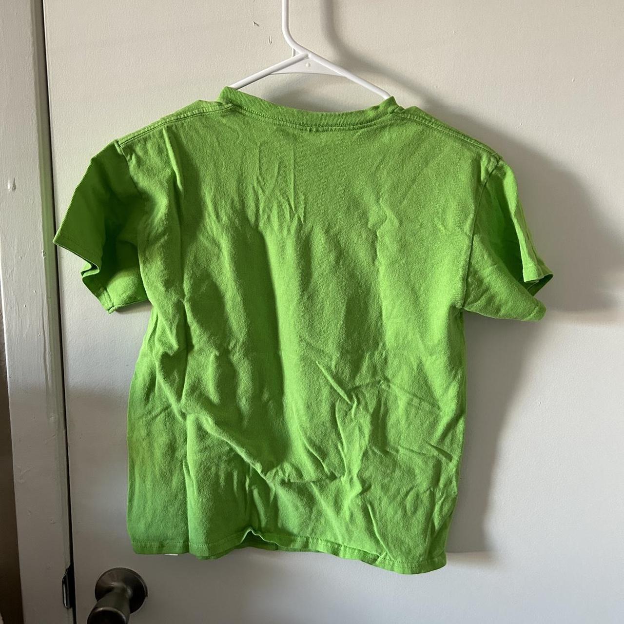 green race car baby tee! size large in kids pit to... - Depop