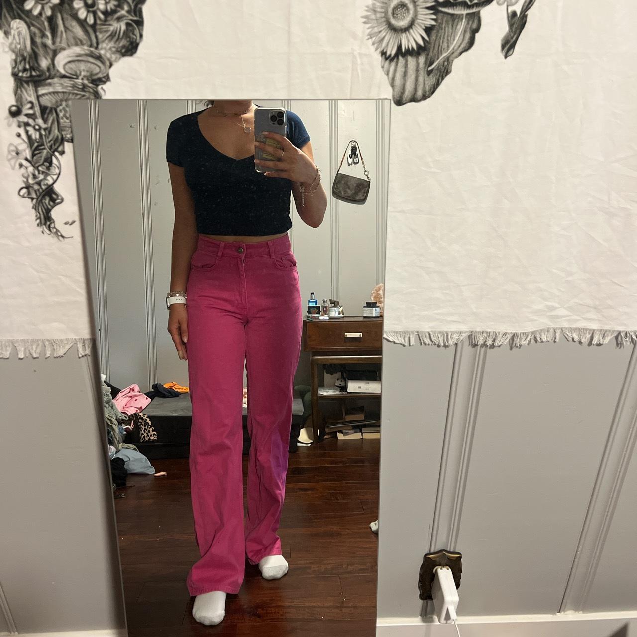 Pink Zara jeans - Depop