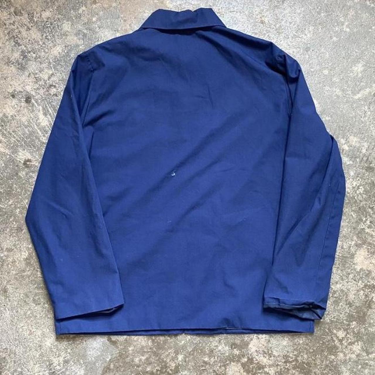 Vintage 80s Harrington sport zip blue jacket... - Depop