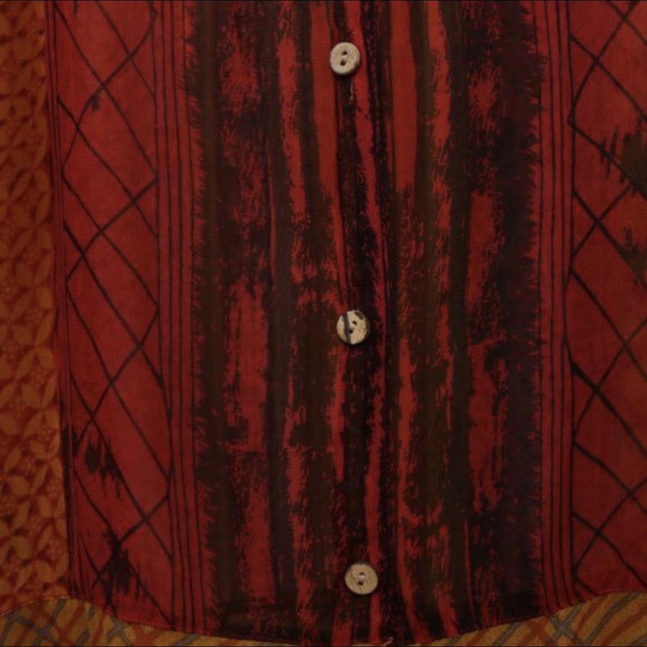 Cache Women's Blouse - Multi/Red - S – Sheer Cach… - image 3