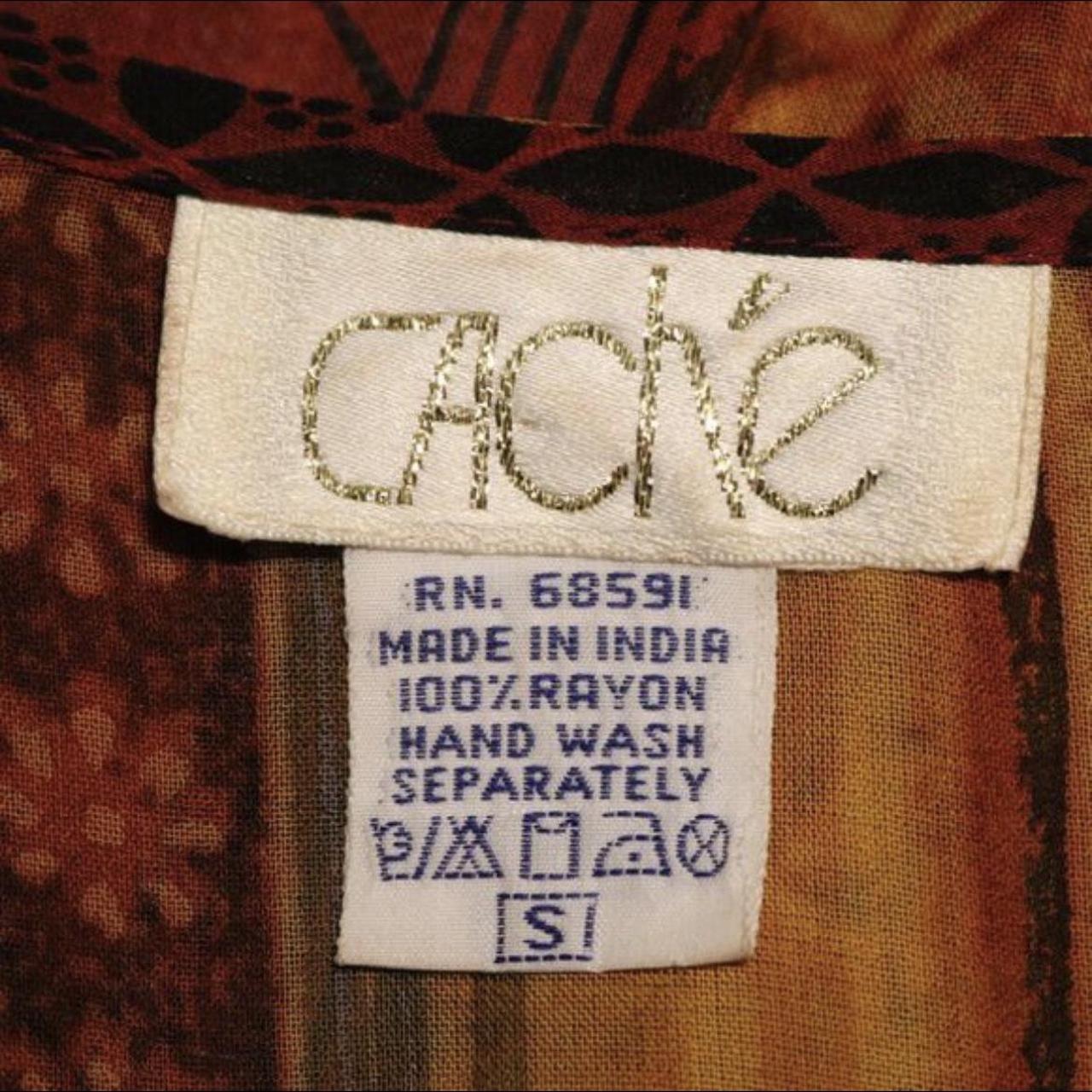 Cache Women's Blouse - Multi/Red - S – Sheer Cach… - image 4