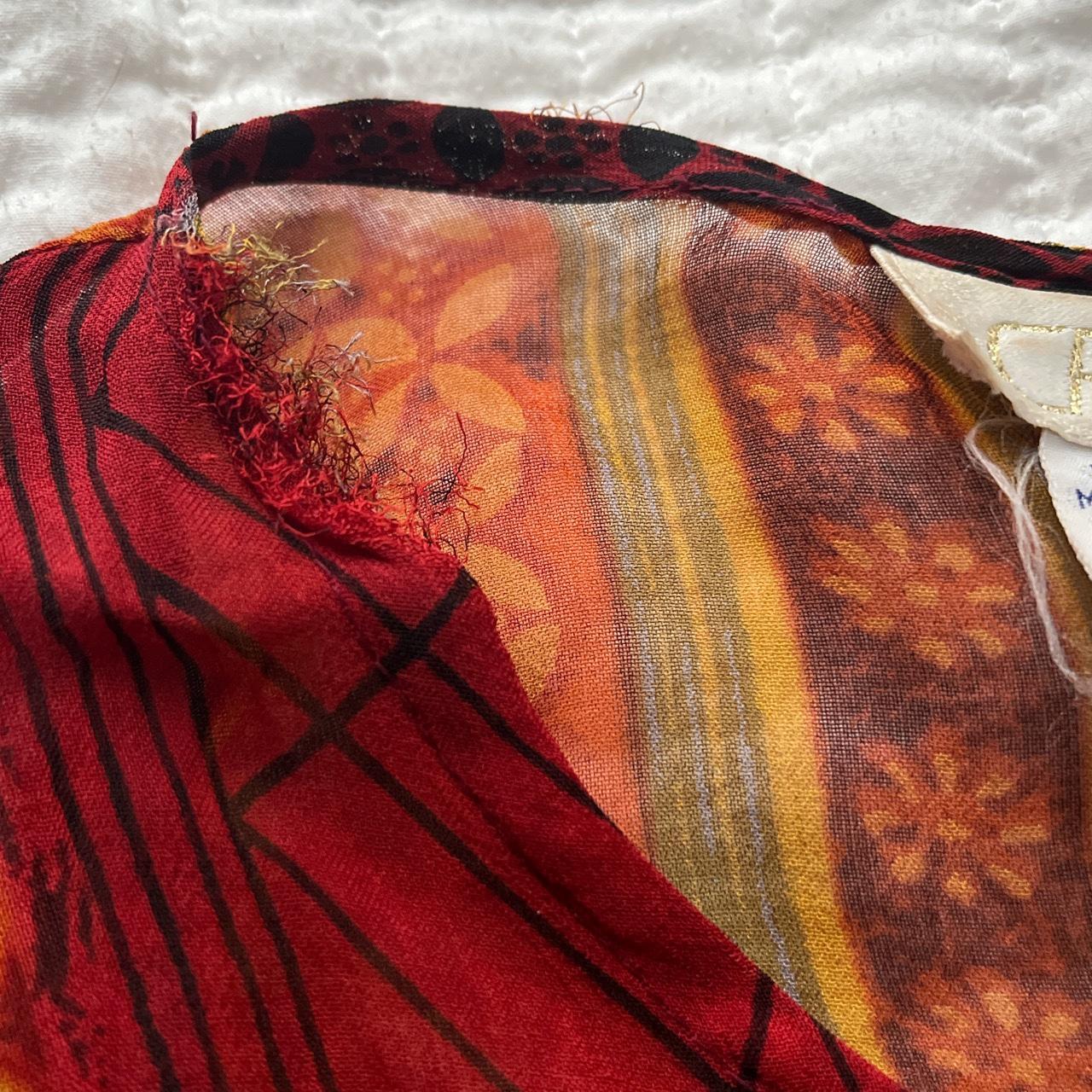 Cache Women's Blouse - Multi/Red - S – Sheer Cach… - image 5