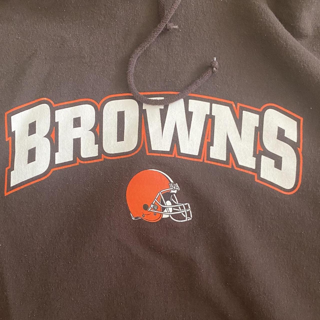 Cleveland Browns Authentic NFL Vintage Hoodie - Depop