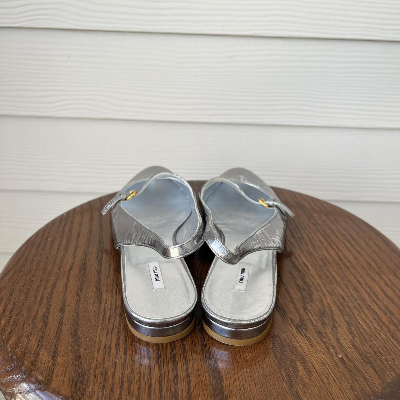 miu miu silver heels