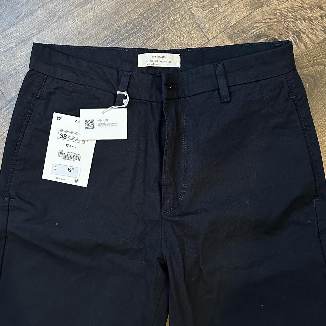 Men’s Black Zara Origins Khaki Style Pants Brand New... - Depop