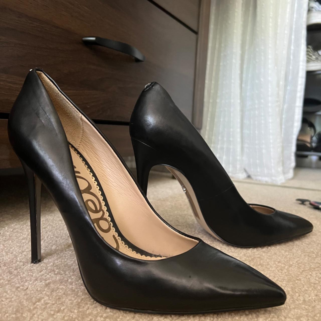 Sam Edelman Danna Pointed Toe Heel Black Patent. Depop