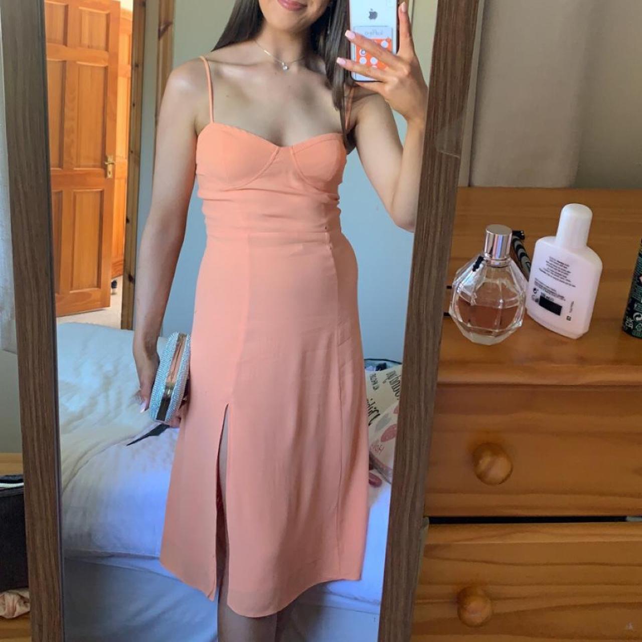 Aritzia Women's Orange Dress Depop