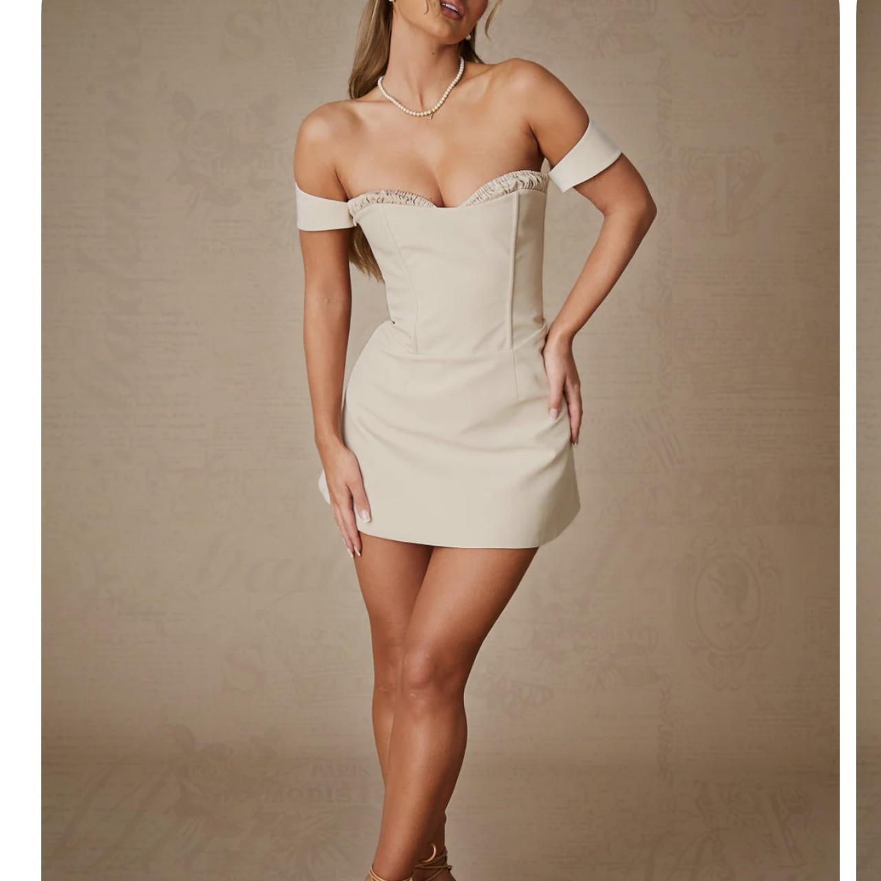 Murci SHIRRED BUST DETAIL CORSET MINI DRESS Depop