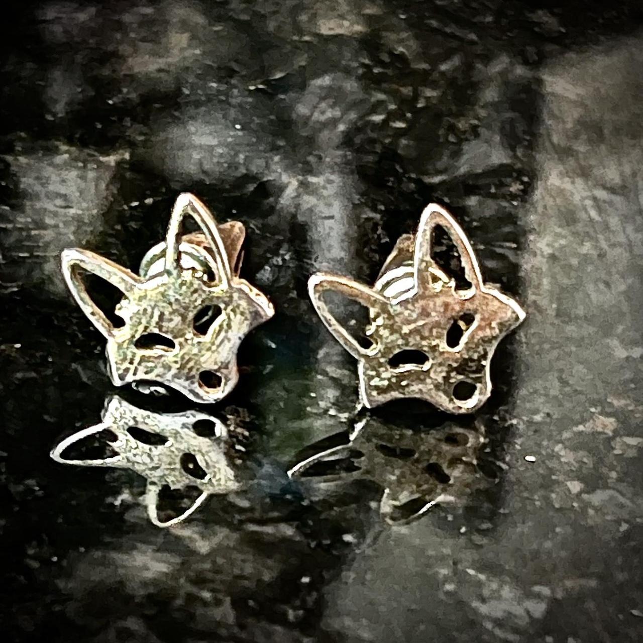 Fox head sale earrings