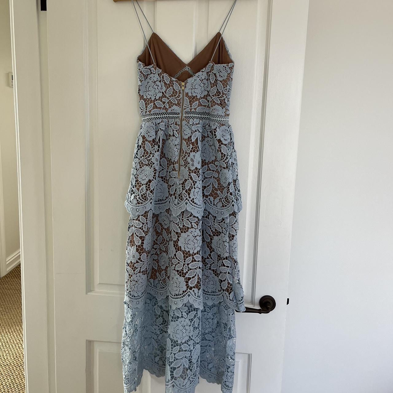 Self Portrait Blue Lace Dress Worn Once Size 8 Depop 0490