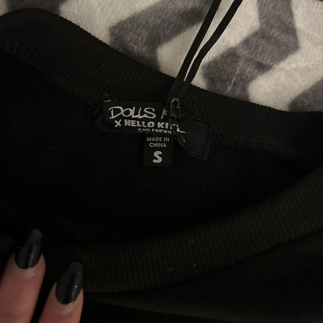 Dolls Kill Emo/Goth Hello Kitty Cropped... Depop