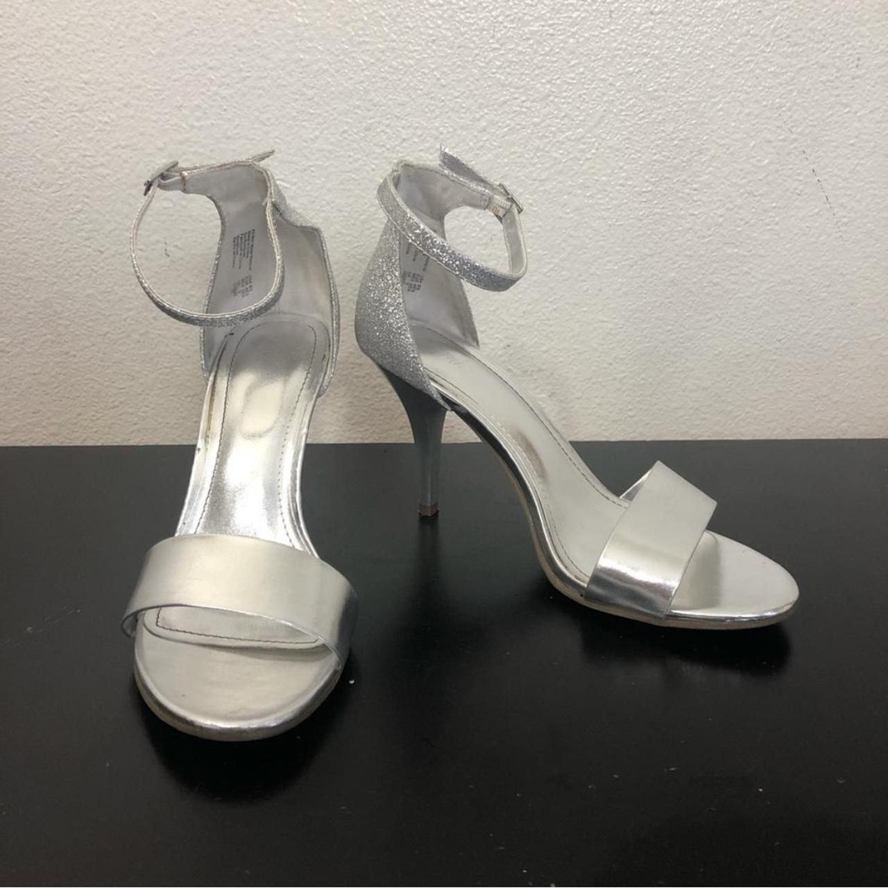 Silver high heels size 2 sale