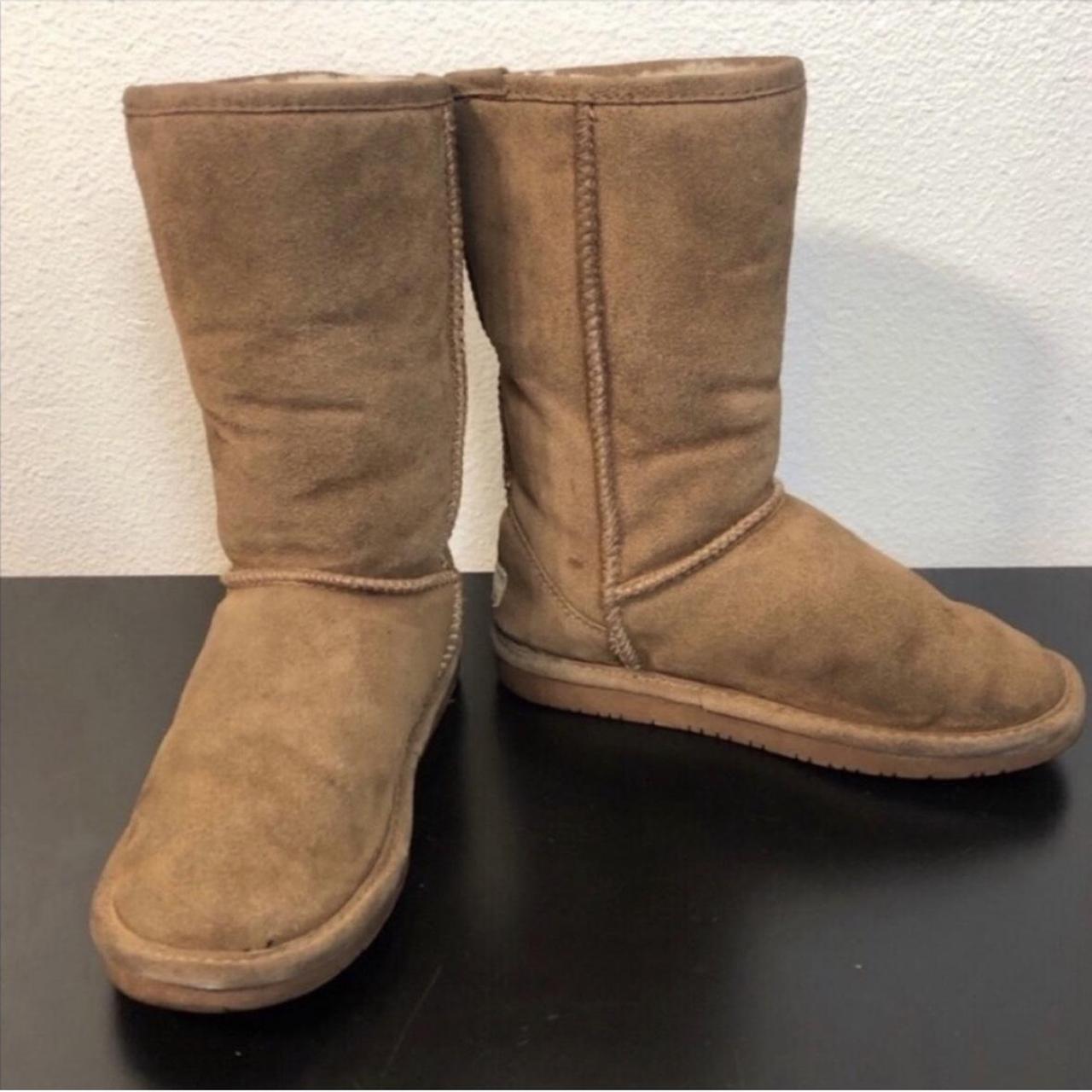 Tall tan sale bearpaw boots