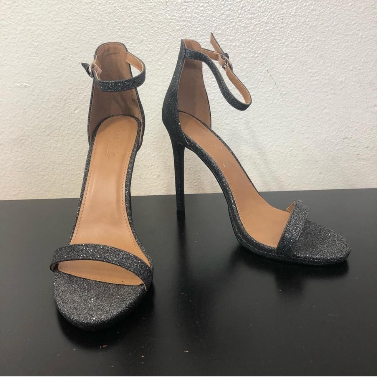 Charlotte Russe Dark Gray Sparkle High Heels. Size