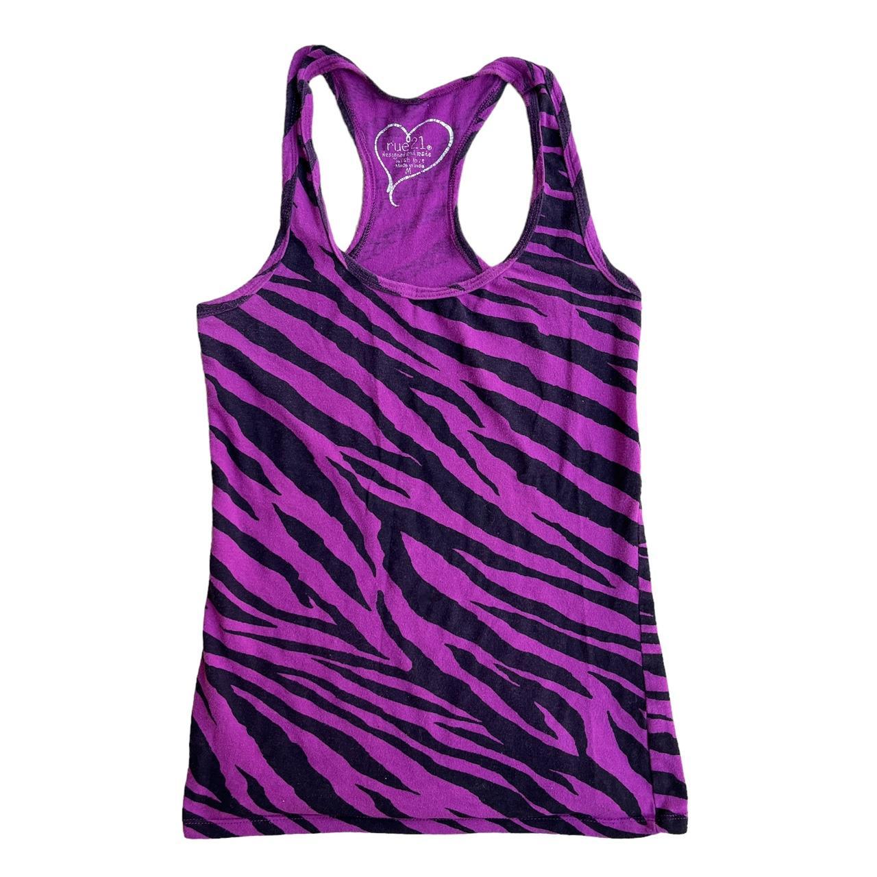Rue 21 Women's Purple and Black Vest Depop