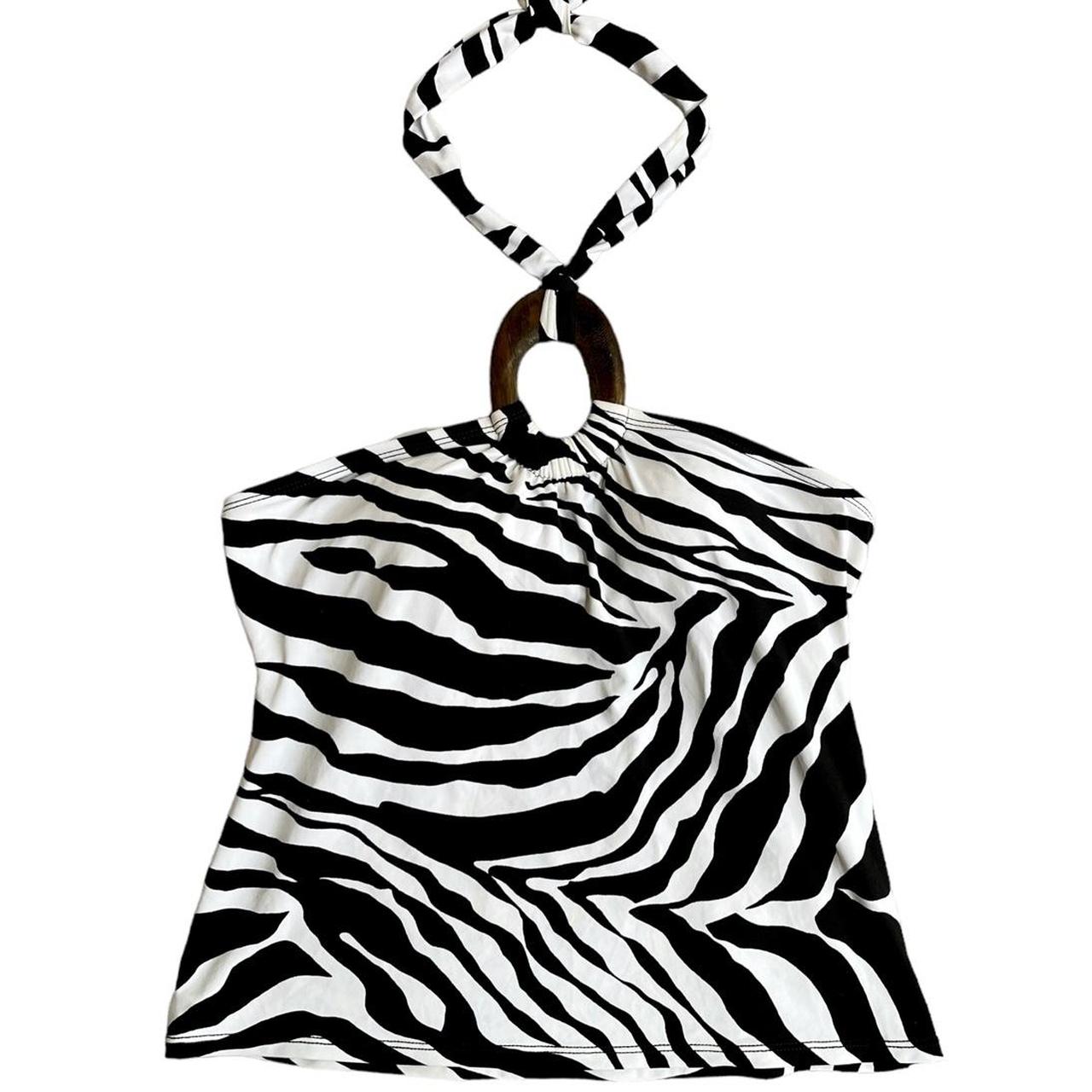 la-blanca-o-ring-zebra-swim-top-size-8-fits-like-depop