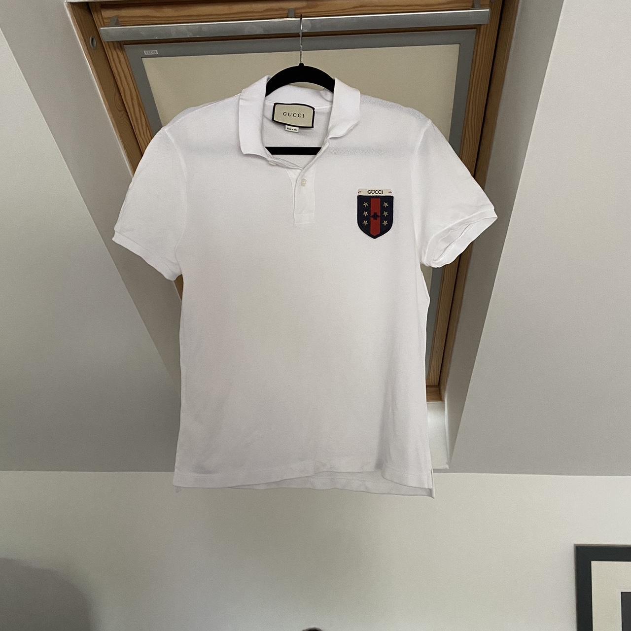 Gucci X Yankees Polo White/Red/Navy Blue Size: - Depop