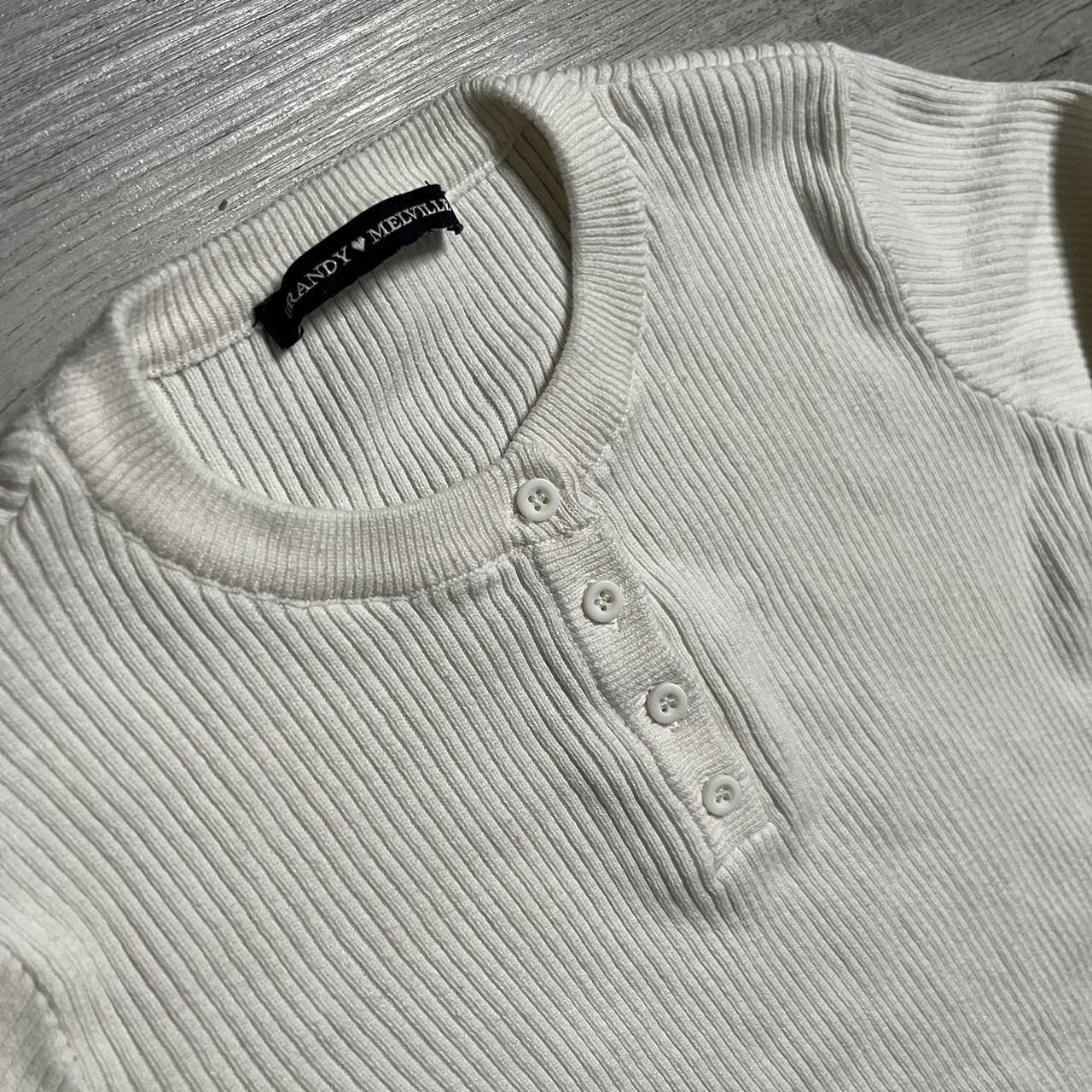 Brandy Melville cropped button up sweater Depop