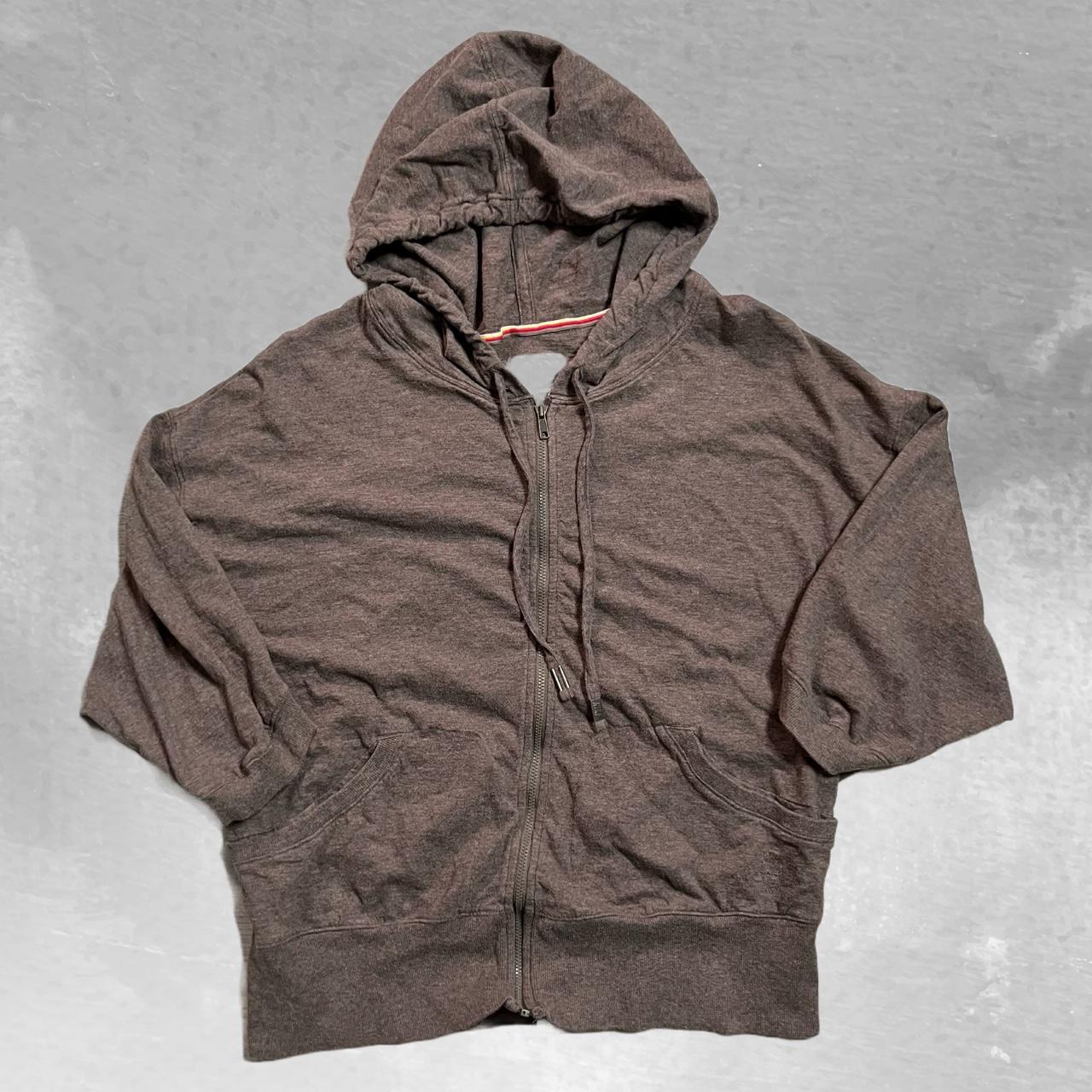 Nike Short Sleeve Heathered Brown Hoodie One small Depop