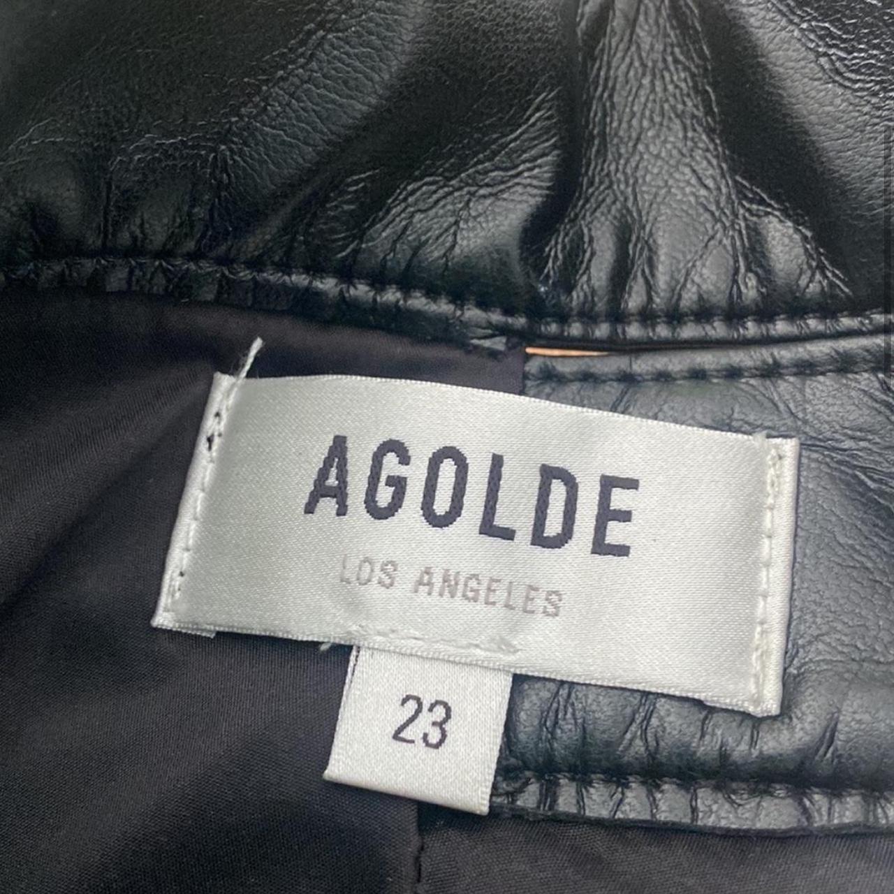 AGOLDE Recycled Leather Broken Waistband Pants • | Depop