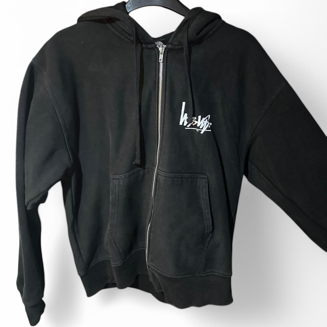 Stussy upside down print oversize zip up Such Depop