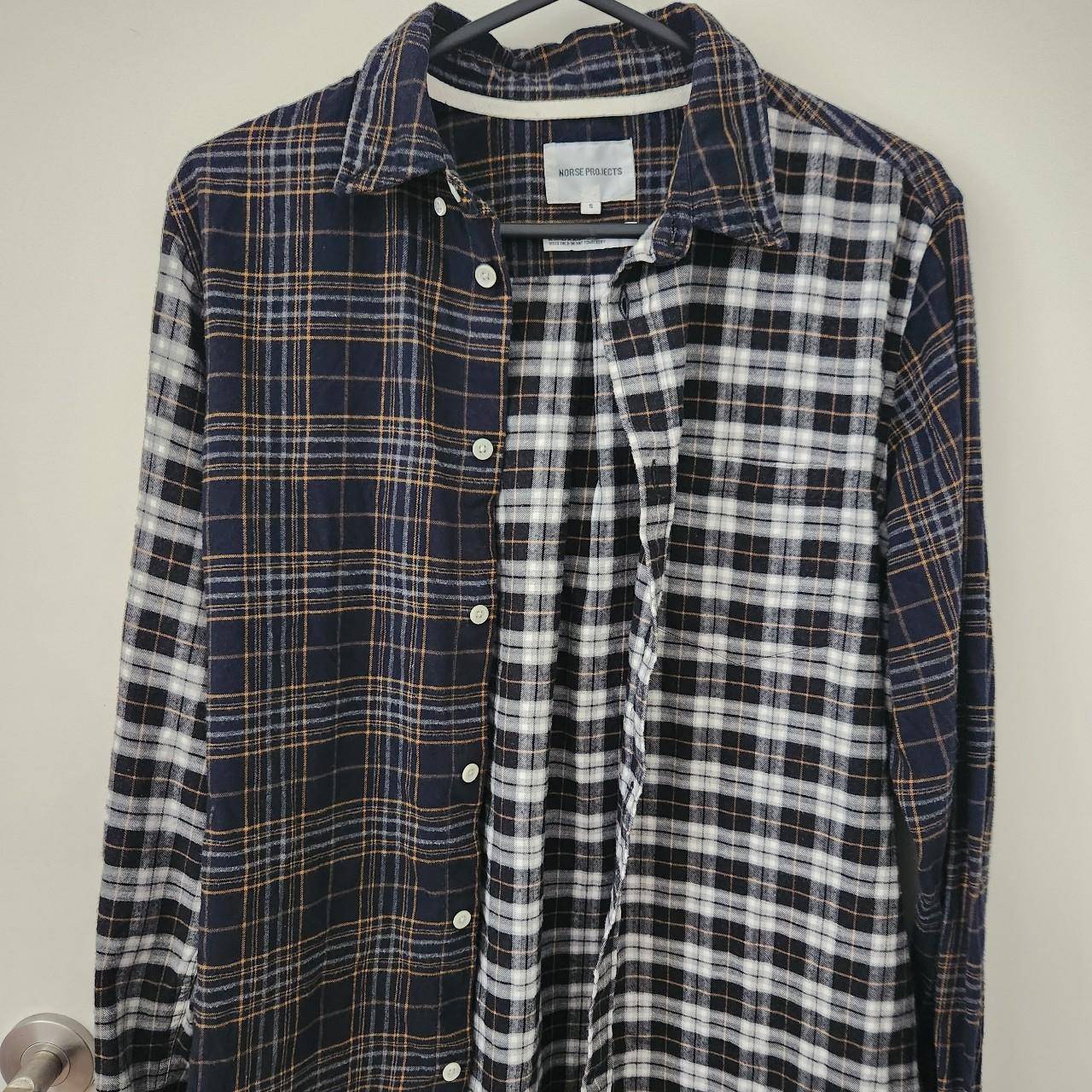 Norse Projects Osvald Brushed Flannel Mix... - Depop