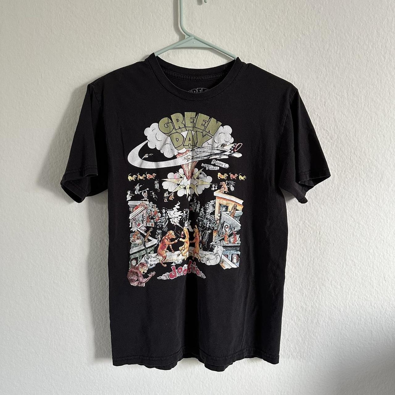 Green Day Dookie Graphic Black Shirt - Small Can... - Depop