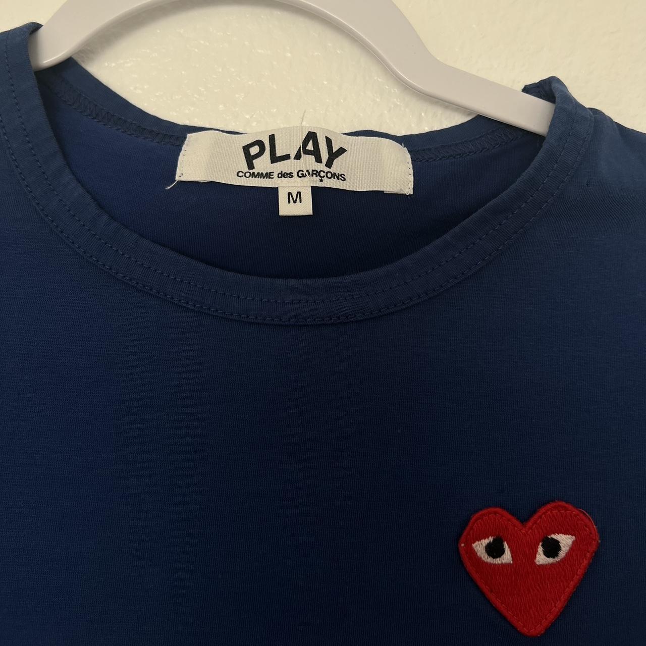 Comme des Garçons Play Women's Blue T-shirt (2)