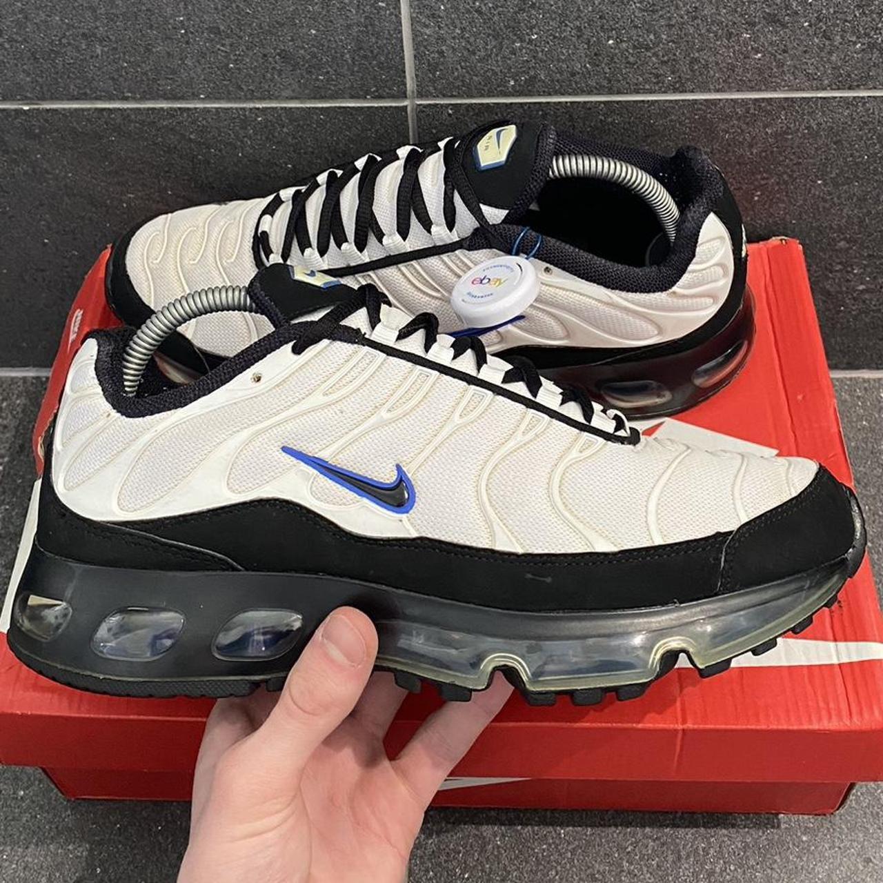 Nike tn 360 hybrid white varsity royal black. Depop