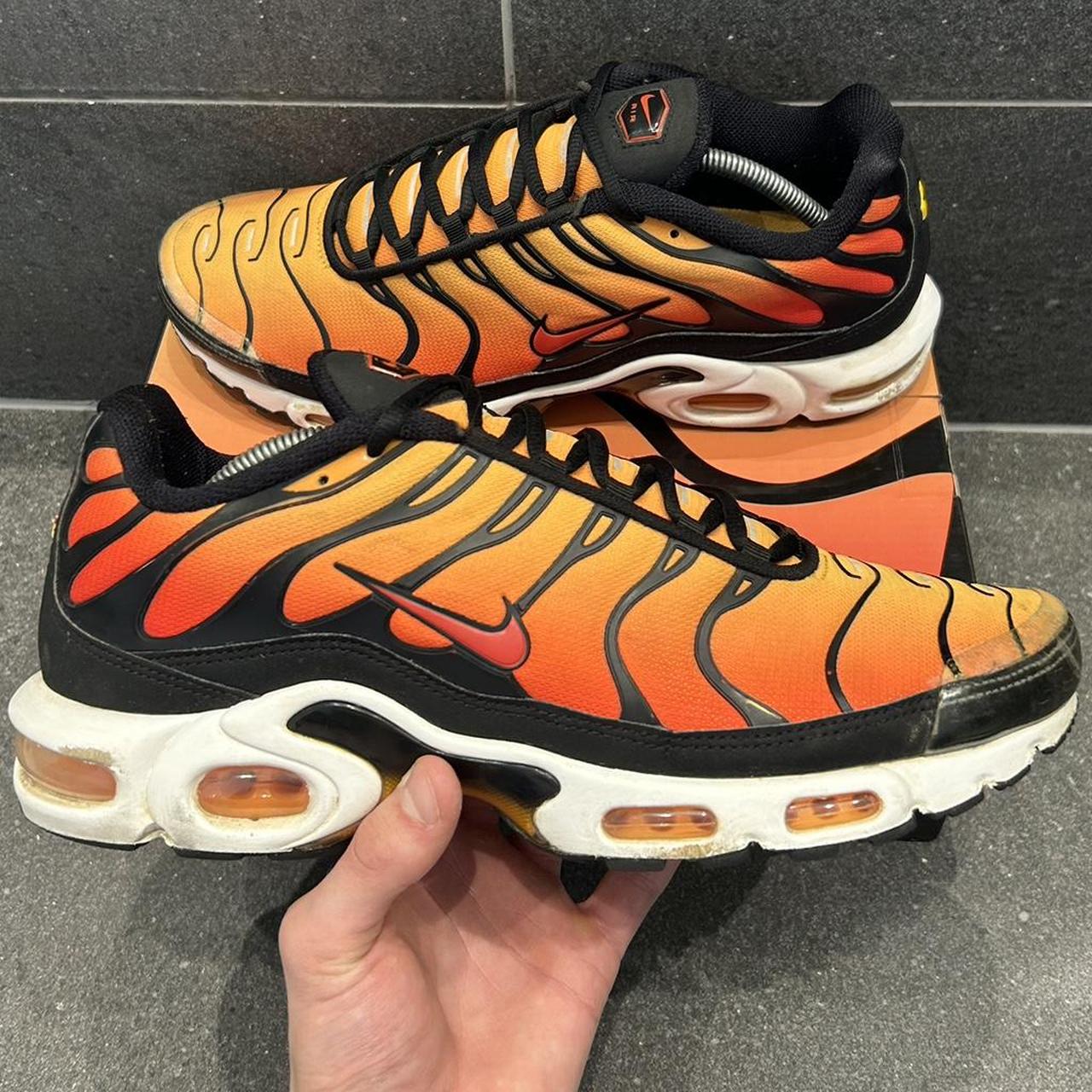 Nike tn plus og tiger orange sunset Good. Depop