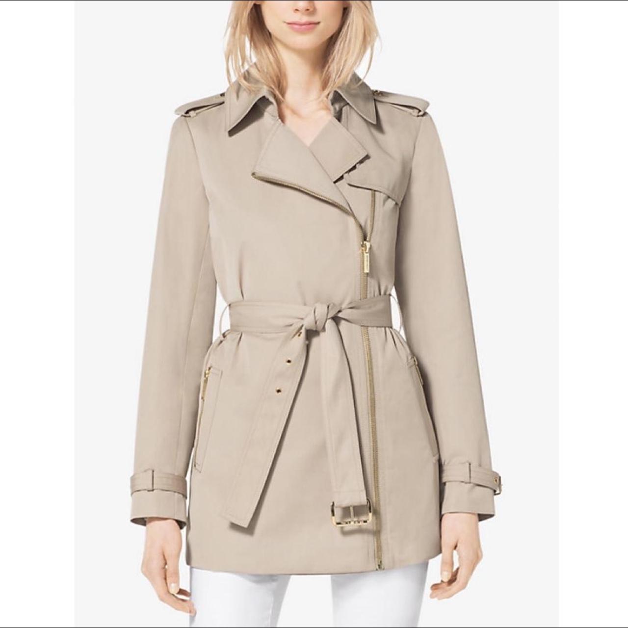 Michael kors tan trench on sale coat